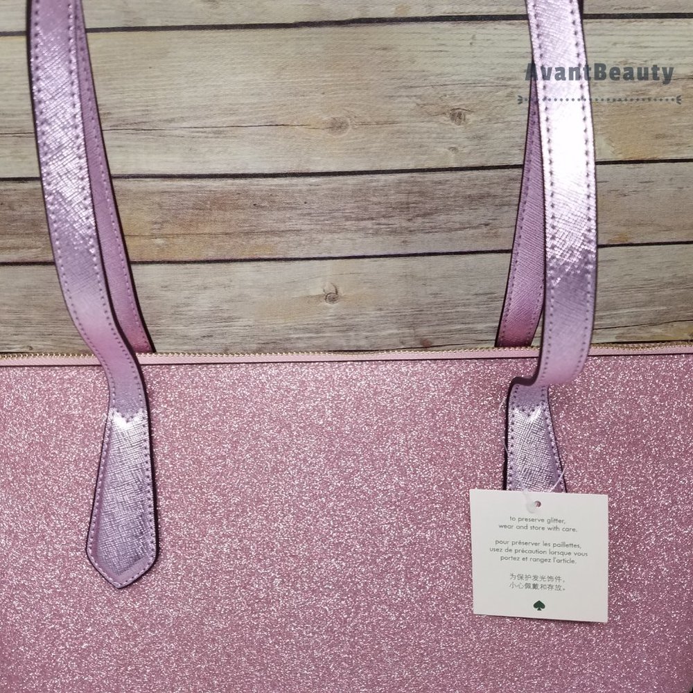 Kate Spade  Lola Glitter Tote Shoulder Rose Pink - Picture 5 of 14